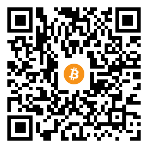 bitcoin:1BwDFqsXsqdhjn5pmi1h46y8nLzXUrZ13 black Bitcoin QR code