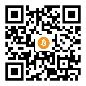 bitcoin:1BxWV5ZiXrUByFPYXSnqGVLyF2TmFsoi6M black Bitcoin QR code
