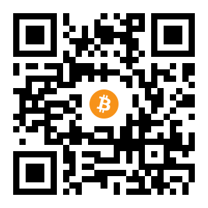bitcoin:1By3y3PMkQDfnde5UksoEwkjePQ6waxegG black Bitcoin QR code
