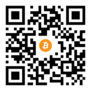 bitcoin:1BzMv83fiRoskAxkgFuTwFyjCn9HDJpiu4 black Bitcoin QR code