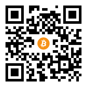 bitcoin:1C14zjxhCfX2xPrC6XTV3Aw855DuTMBoaA black Bitcoin QR code