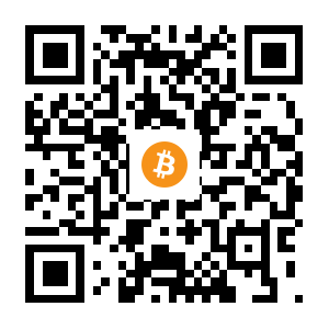 bitcoin:1CAQ8gYFZ8KMP28sVgnH74hvSb9TTMfCGB black Bitcoin QR code