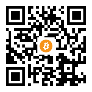 bitcoin:1CCqUUiij2FiUaTLkZ143cjCRb4cVNC6Mx black Bitcoin QR code