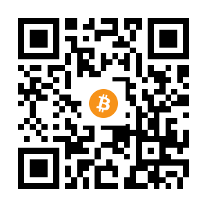 bitcoin:1CFZv3MMQKdaXHfqU3CaHzeEJm3KU2miu6 black Bitcoin QR code