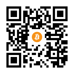 bitcoin:1CFvyfToAwgygjia6iYtVXijoRTNcVoYyb black Bitcoin QR code