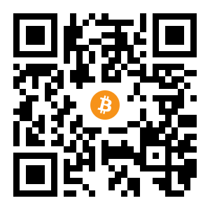 bitcoin:1CGg9uJuTe4KrmSzeEokxicKyGew6LUQjU black Bitcoin QR code