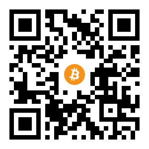 bitcoin:1CKCgcumSGbDSPQ3LS7V9XGE1LnG4rea8o black Bitcoin QR code