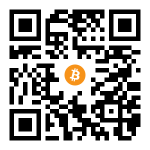 bitcoin:1CM9HNZPyY8f8Kje7vAAhGqJnBRLWqAoAw black Bitcoin QR code