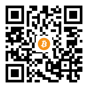 bitcoin:1CMdPoXzv2DahmKkNs5vjTPZCQ9xVaZnf8 black Bitcoin QR code
