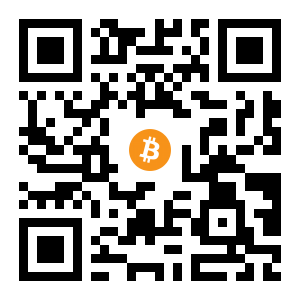 bitcoin:1CPLjRFUE3Bckx9tBk5TDytcXiHWqTv1zS black Bitcoin QR code