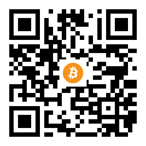 bitcoin:1CQh6gh1ztTZx64XeHpzc7NPC1vjLRNCK black Bitcoin QR code