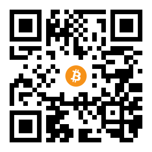 bitcoin:1CQjfXSmF3AYLVmQq946W58wW2BfS3QF1p black Bitcoin QR code