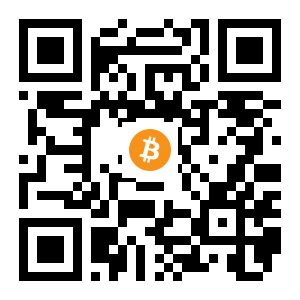 bitcoin:1CRvTvkYfyhSJk4ErgGcLDRMzm2M7yPUGe black Bitcoin QR code