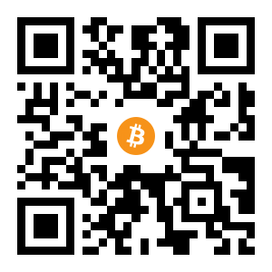 bitcoin:1CTt6pUvepjoDsoyZiag9Y1mGgJwVwt4ss black Bitcoin QR code