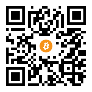 bitcoin:1CVSy1yt6t1CeR68pGW5fwLrXJa6QMK31V black Bitcoin QR code