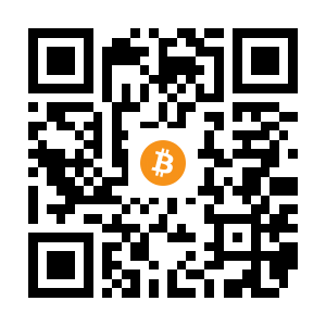 bitcoin:1CVv7q5ZSKkkgVznuoGWspkhugxRmVS4bX black Bitcoin QR code