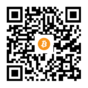 bitcoin:1CXZYxMFLZ8s4Jgy49ozCrDCMXVcutZ1zV black Bitcoin QR code