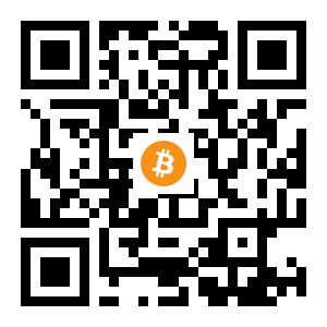 bitcoin:1CXnA4owyFbD3ZkyTEJAQHbigYkguywXZk black Bitcoin QR code