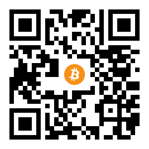 bitcoin:1CYtkrFVV1S3muXvR3kURnzyR5n9WD3wEc black Bitcoin QR code
