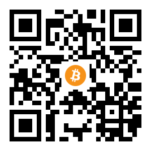 bitcoin:1CZHhfBKE19ZuNcQTGRdfZDipgexeTX4vY black Bitcoin QR code