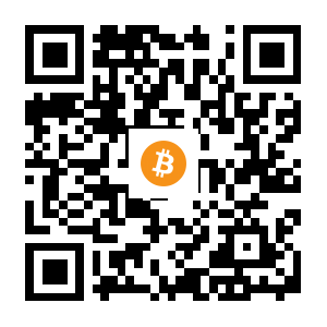 bitcoin:1CaAq6mAKW8mV1P4RCkWMnVSVFMKKHcnxu black Bitcoin QR code