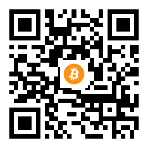 bitcoin:1CbGv2TW3YjdgDPE8xt2f8WEi7aeCT9Qjs black Bitcoin QR code