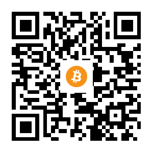 bitcoin:1CbT1euV5QqYYRi125dcyBqJW53TFscGEn black Bitcoin QR code
