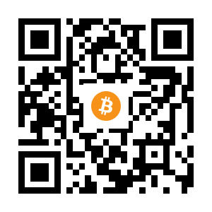 bitcoin:1CdMyiNTMPuajJrfHgDpEzdfuGrtrdeBr3 black Bitcoin QR code