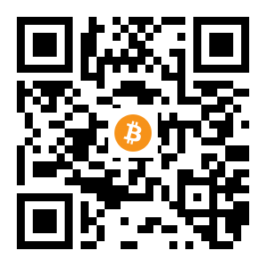 bitcoin:1CfaueVWvjF61CUAxe3hVFW9G52wi22XJ6 black Bitcoin QR code