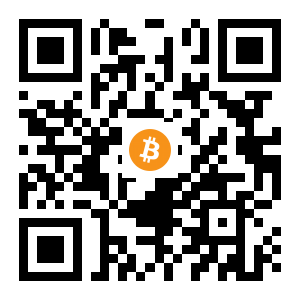 bitcoin:1ChVLL8ou9fGc3KvmhcdGeU6ik3opUi7dR black Bitcoin QR code