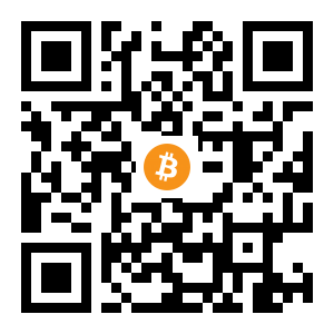bitcoin:1CkhprVJ7dFxatoycCZtRBa7qBS4o16biz black Bitcoin QR code