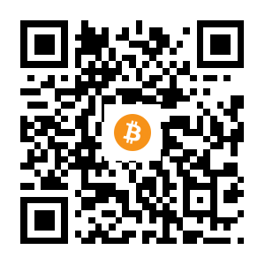 bitcoin:1CnDRAR5mcVSFtdMC12gTUDqN7eUAPiKzC black Bitcoin QR code