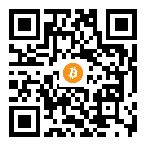 bitcoin:1CnDXvUS1G9mqXpuM3bpQBpMnVFSqe3tvD black Bitcoin QR code