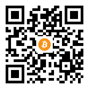 bitcoin:1CoAKf9xEiJ7yV7do9T98YszuRf6dMREbr black Bitcoin QR code
