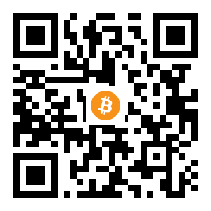 bitcoin:1CpVejYe4XBWCvq5vMjsexfiU11NMNmjXS black Bitcoin QR code