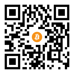 bitcoin:1Cr4y1XFBvycEihLPC18JTAjeXQgKcdnDo black Bitcoin QR code