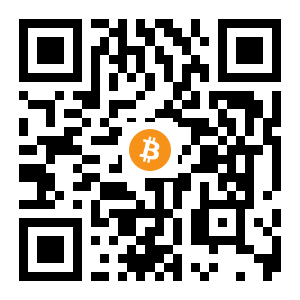 bitcoin:1CrfyfUYZJJo96WtyoTUFkx1SBP3vGxnGz black Bitcoin QR code