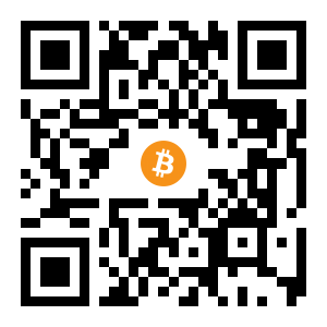 bitcoin:1CrkuMTvVknrevWFeXDbNwEBKmmUwtKyT black Bitcoin QR code