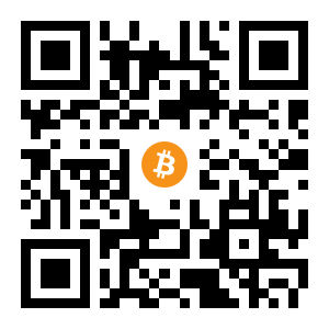 bitcoin:1CuAdQxEs99K6YGUvZfwVpKxDUMydivQ1M black Bitcoin QR code