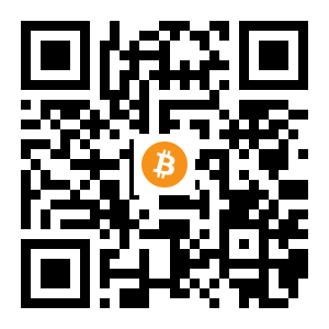 bitcoin:1Cx7iXLHe7eb9JtKW6DaZdRcagvp1KFNDP black Bitcoin QR code