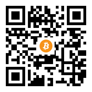 bitcoin:1Cyx9wQ32QbiQ1v6ZjoGzym3E4poywoWRA black Bitcoin QR code
