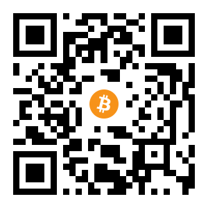 bitcoin:1D14EWcRWRUJJEPbQ4L5sFEfb74Shw3vLf black Bitcoin QR code