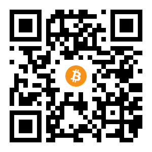 bitcoin:1D1BNaXYVZY6hhSb6RLPfCNPer4YNGZ1rp black Bitcoin QR code