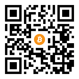 bitcoin:1D1Toeov9xspL3rHgkdEAffBJtZQMJX4Re black Bitcoin QR code