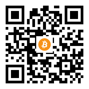 bitcoin:1D1U9rBJdP9tMFXmydc2r8isuUya2hAxSF black Bitcoin QR code