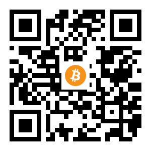 bitcoin:1D5Btas6f7cpQazah6aY3p2phxdSKk8GEU black Bitcoin QR code