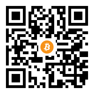 bitcoin:1D5GGMBnzF3j75RWH86zqsQR5pdWgA5dsg black Bitcoin QR code