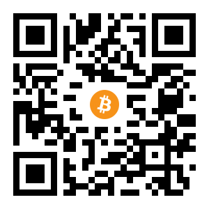 bitcoin:1D5rxWesCj6fivLV6ADfiTYWD788Z3YJNE black Bitcoin QR code