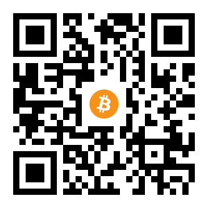 bitcoin:1D6N8mTDoc2PzpMj85zCm918Wf9WAB4wvV black Bitcoin QR code