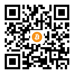 bitcoin:1D6fAogQYsPU5k6Pc4qKTCGP8USVv6TDVp black Bitcoin QR code